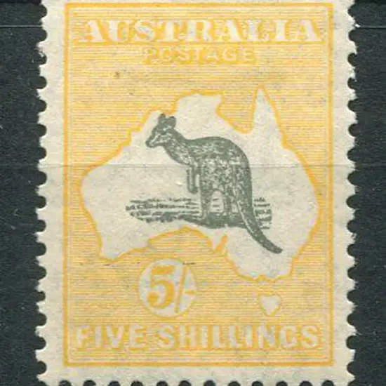 1929/30 Small Multiple Watermark 5/- deep grey & ...