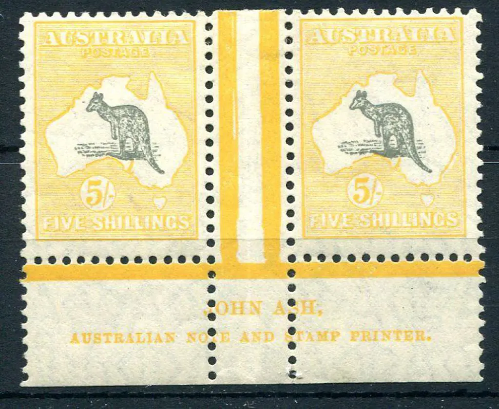 1929/30 Small Multiple Watermark 5/- grey & ... Image 1++
