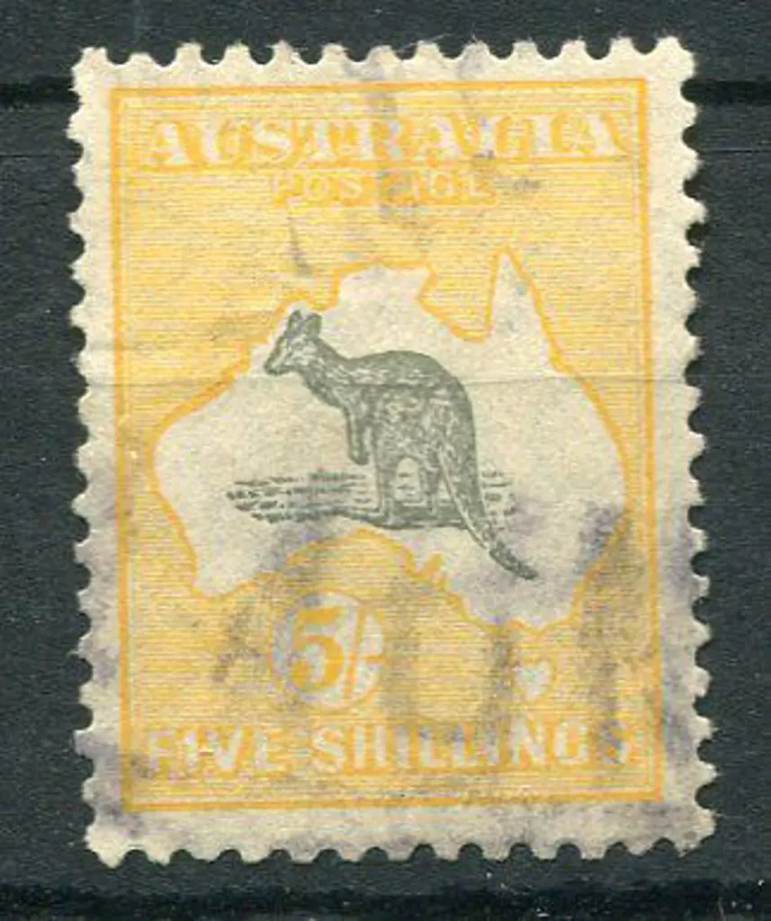 1929/30 Small Multiple Watermark 5/- grey & ... Image 1++