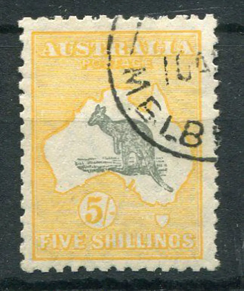 1929/30 Small Multiple Watermark 5/- grey & ... Image 1++