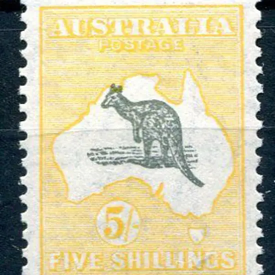 1929/30 Small Multiple Watermark 5/- greyish black ...