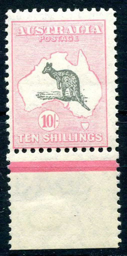 1929/30 Small Multiple Watermark 10/- grey & pale ... Image 1++
