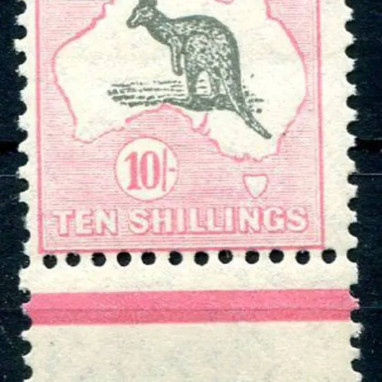 1929/30 Small Multiple Watermark 10/- grey & pale ...
