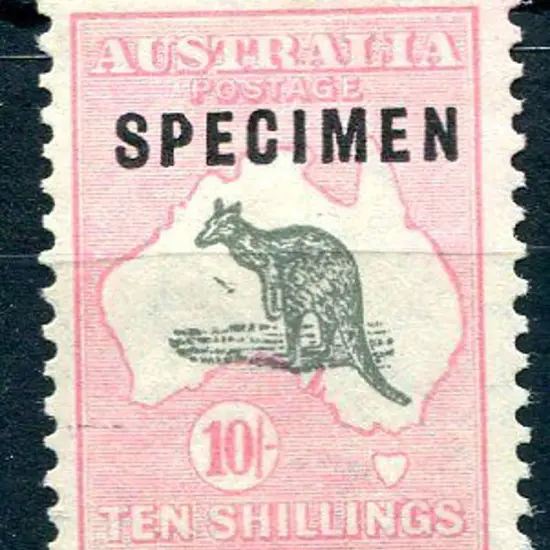 1929/30 Small Multiple Watermark 10/- grey & pale ...