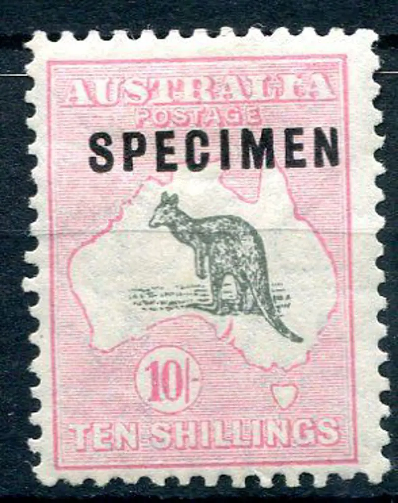 1929/30 Small Multiple Watermark 10/- grey & pale ... Image 1++