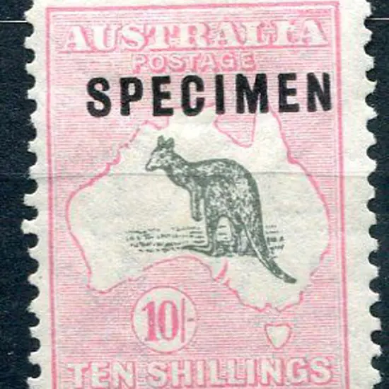 1929/30 Small Multiple Watermark 10/- grey & pale ...