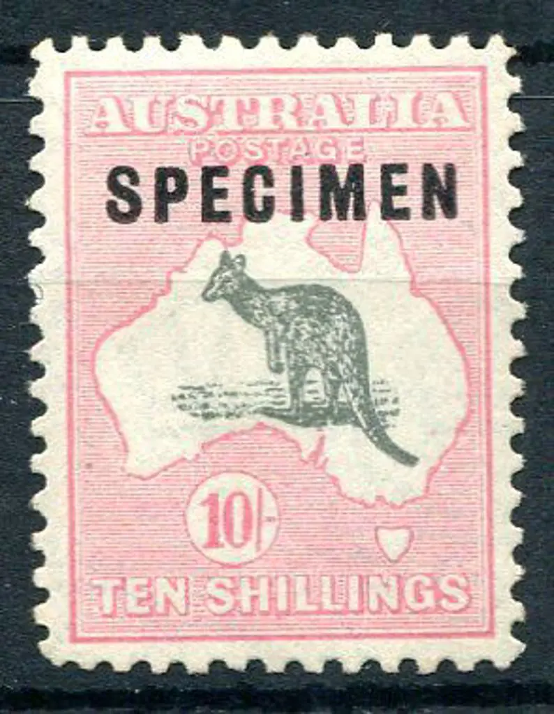 1929/30 Small Multiple Watermark 10/- grey & pale ... Image 1++