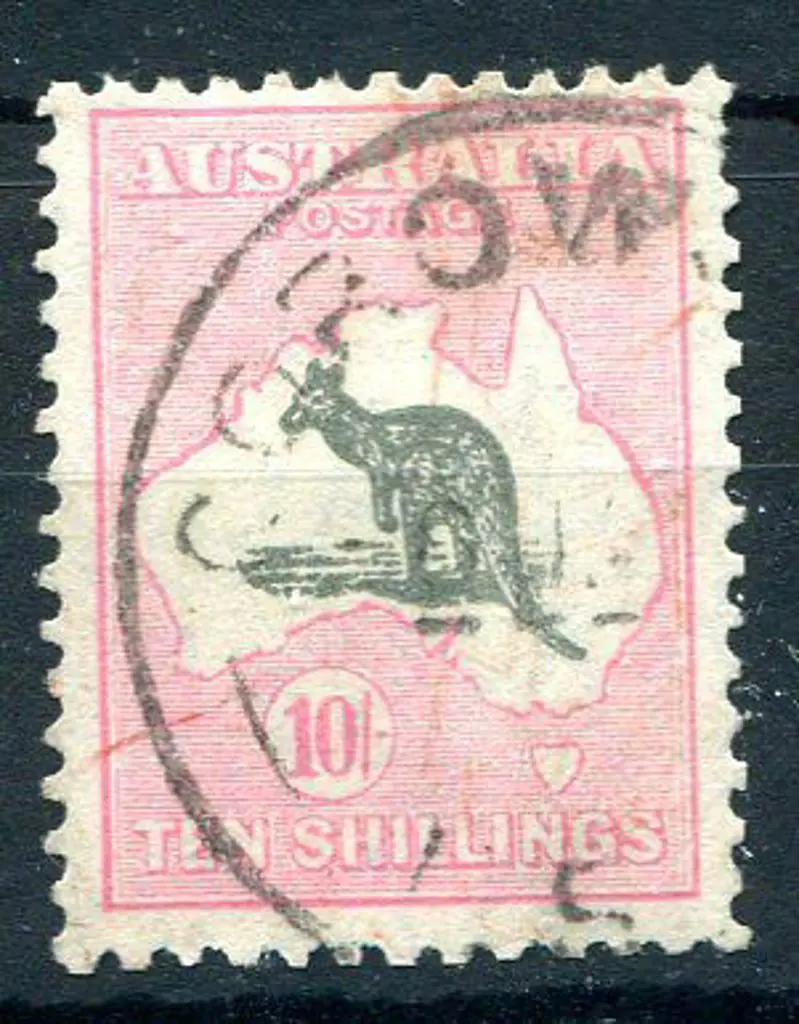 1929/30 Small Multiple Watermark 10/- grey & pale ... Image 1++