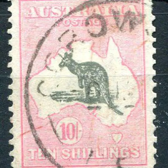 1929/30 Small Multiple Watermark 10/- grey & pale ...