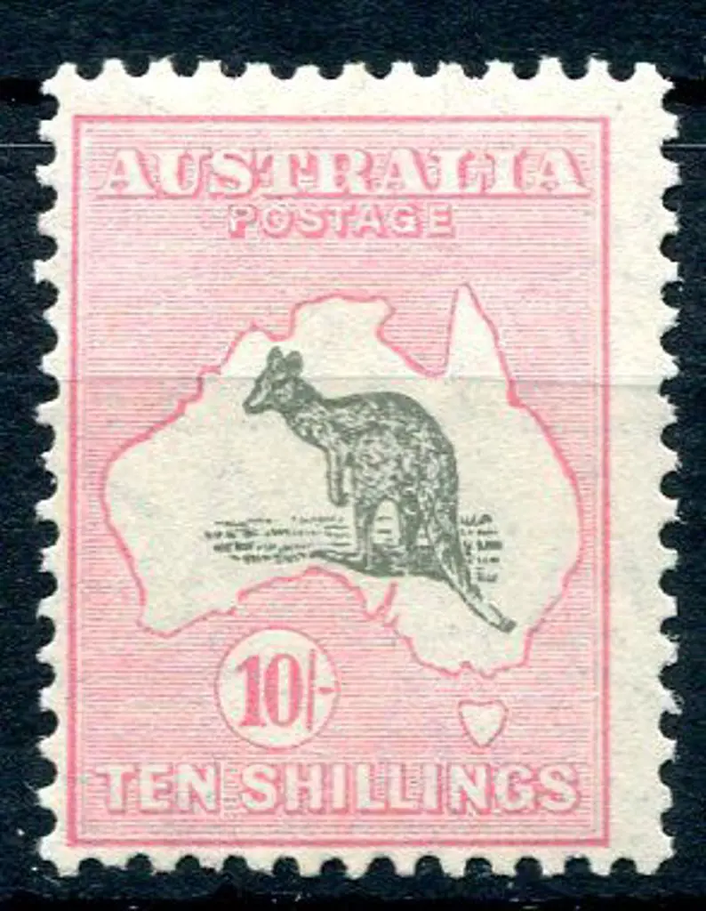 1929/30 Small Multiple Watermark 10/- grey & pale ... Image 1++