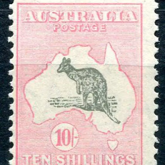 1929/30 Small Multiple Watermark 10/- grey & pale ...