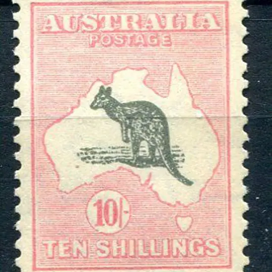 1929/30 Small Multiple Watermark 10/- grey & pale ...