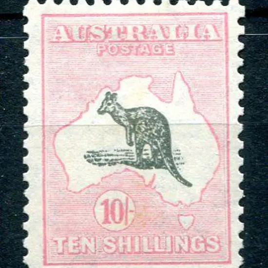 1929/30 Small Multiple Watermark 10/- grey & pale ...