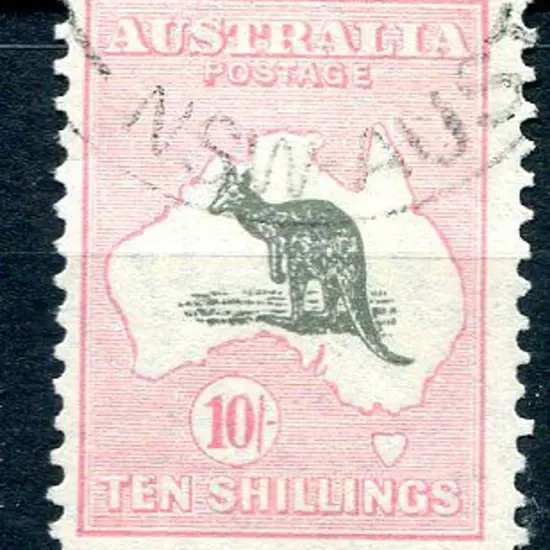 1929/30 Small Multiple Watermark 10/- grey & pale ...