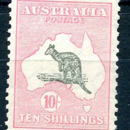 1929/30 Small Multiple Watermark 10/- grey & pale ...