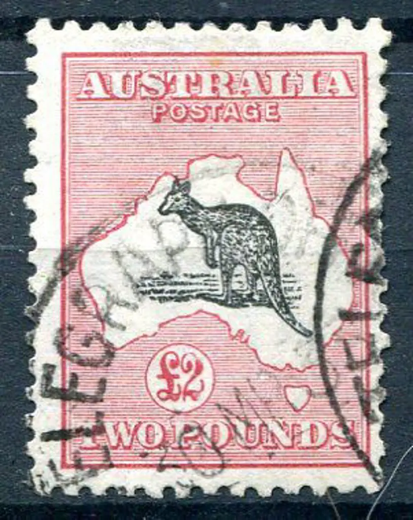 1929/30 Small Multiple Watermark £2 black & rose ... Image 1++
