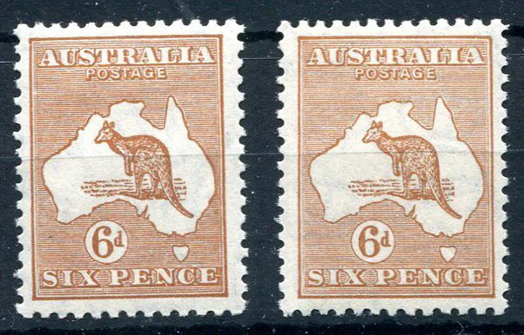 1931-47 CofA Watermark 6d chestnut & 6d pale ... Image 1++