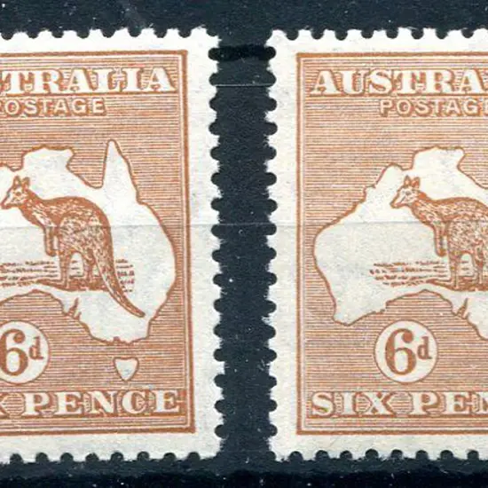 1931-47 CofA Watermark 6d chestnut & 6d pale ...