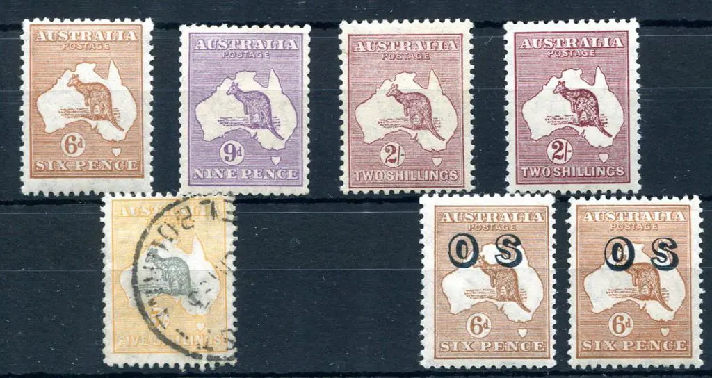 1931-47 CofA Watermark 6d, 9d, 2/- (Dies A & B) ... Image 1++