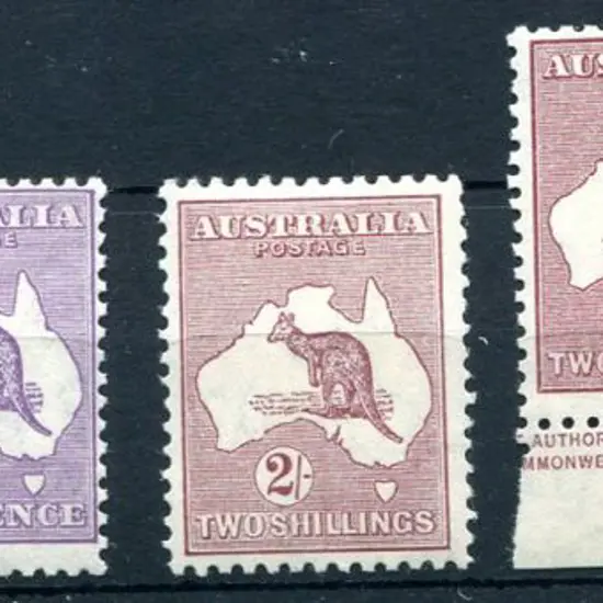 1931-47 CofA Watermark 6d, 9d, 2/- in both Dies & ...