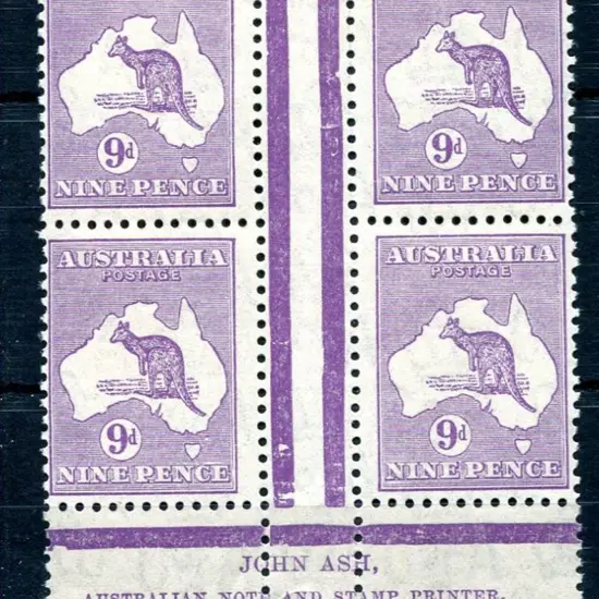 1931-47 CofA Watermark 9d violet, Die IIB, plate 3 ...