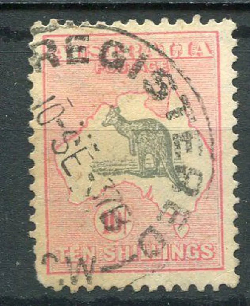 1931-47 CofA Watermark 10/- grey & pink with ... Image 1++