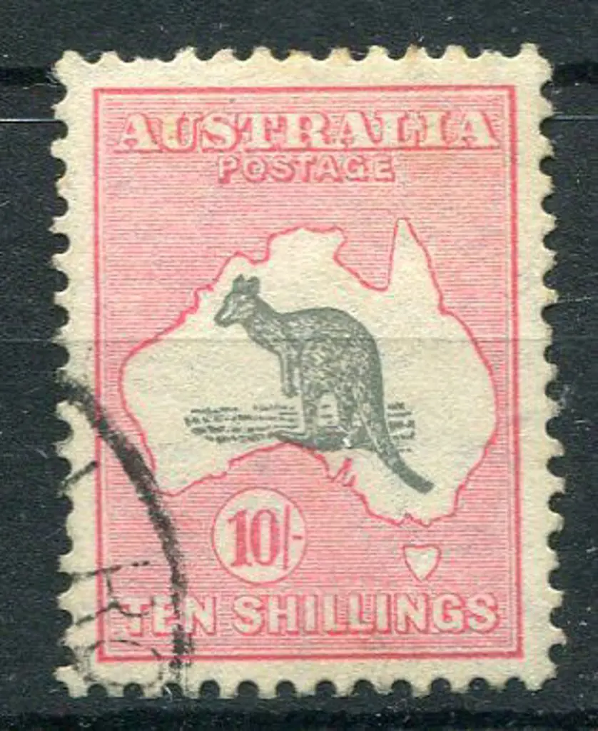 1931-47 CofA Watermark 10/- grey & pink with ... Image 1++