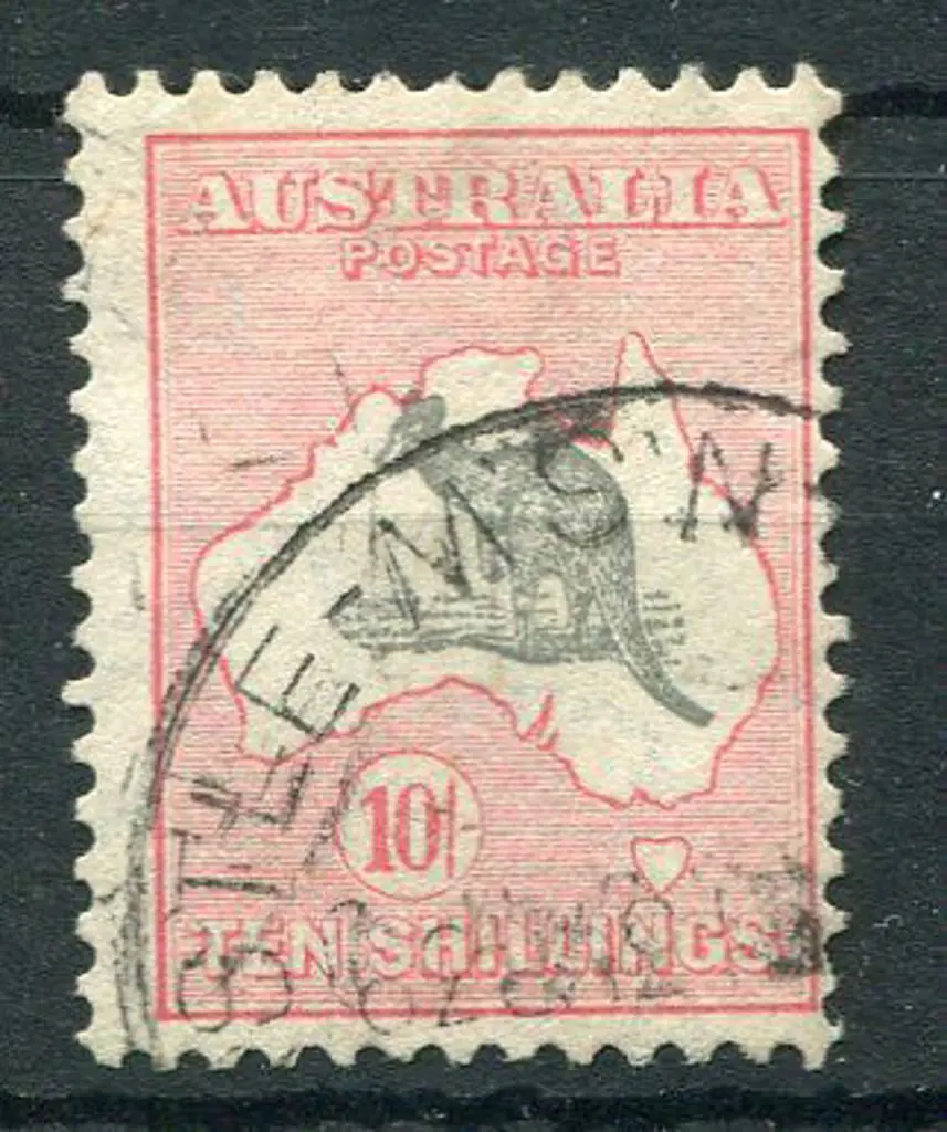 1931-47 CofA Watermark 10/- grey & pink with ... Image 1++