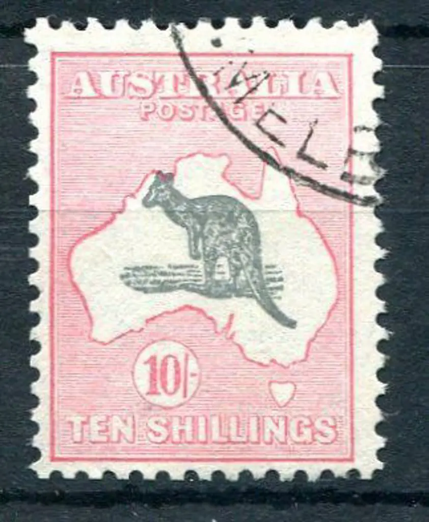 1931-47 CofA Watermark 10/- grey & pink, Die 2. ... Image 1++