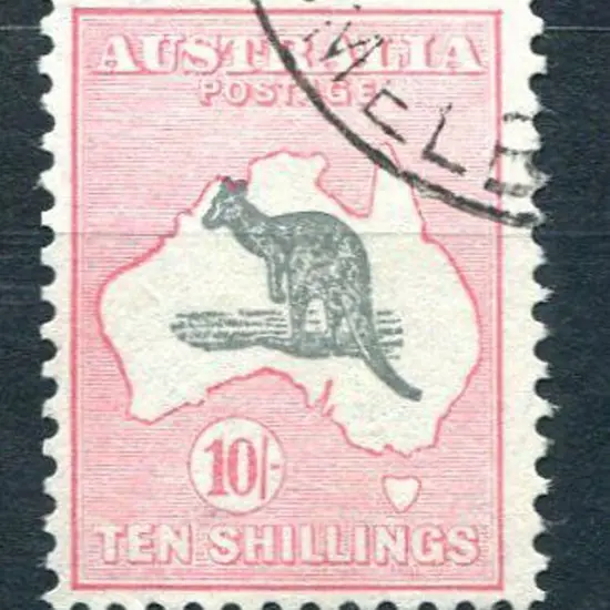 1931-47 CofA Watermark 10/- grey & pink, Die 2. ...