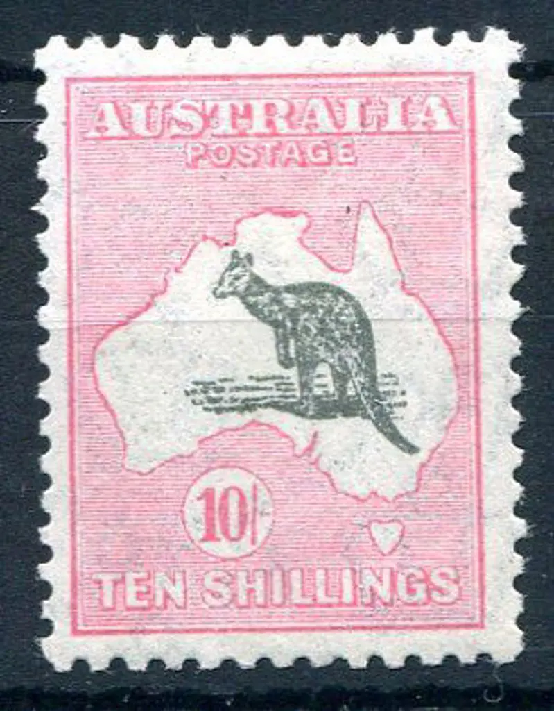 1931-47 CofA Watermark 10/- grey & pink. Fine MVLH ... Image 1++