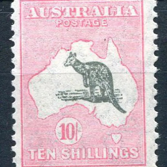 1931-47 CofA Watermark 10/- grey & pink. Fine MVLH ...
