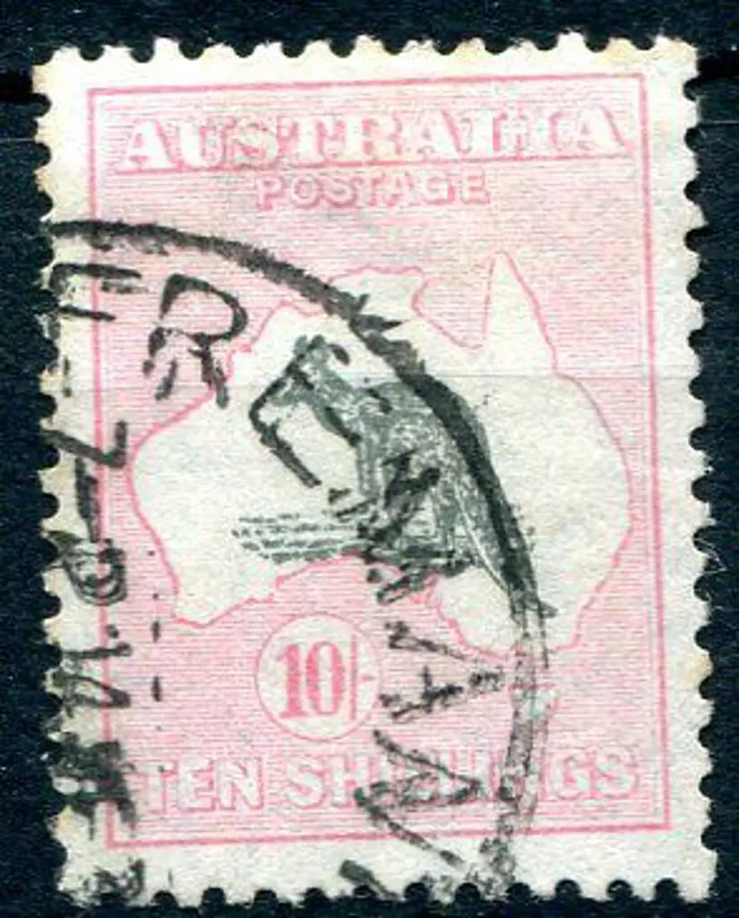 1931-47 CofA Watermark 10/- grey & pink. Good to ... Image 1++