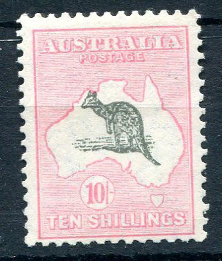 1931-47 CofA Watermark 10/- grey & pink. MVLH. ... Image 1++