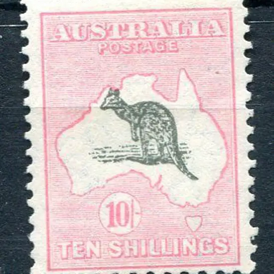 1931-47 CofA Watermark 10/- grey & pink. MVLH. ...
