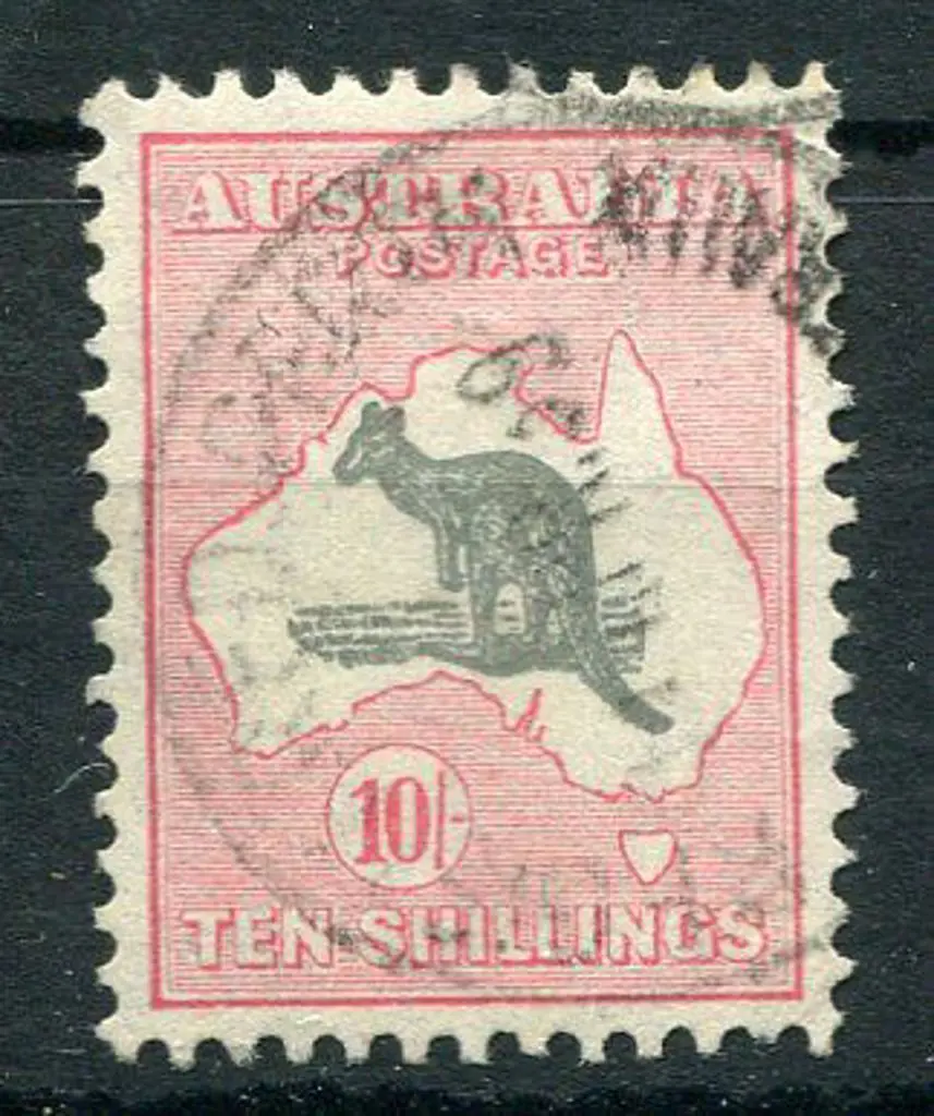 1931-47 CofA Watermark 10/- grey-black & ... Image 1++