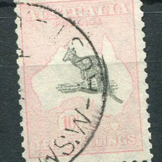 1931-47 CofA Watermark 10/- grey-black & pale ...