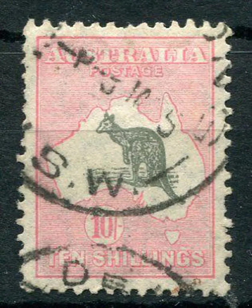 1931-47 CofA Watermark 10/- dark grey & ... Image 1++