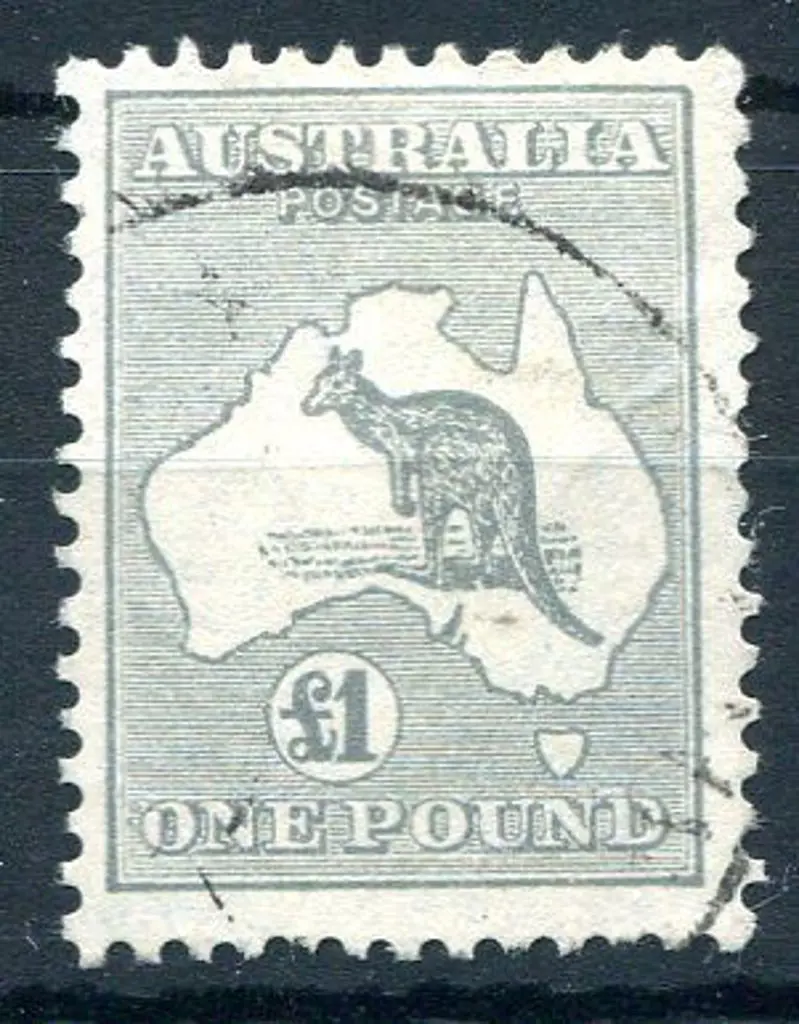 1931-47 CofA Watermark £1 grey. Fine used with a ... Image 1++