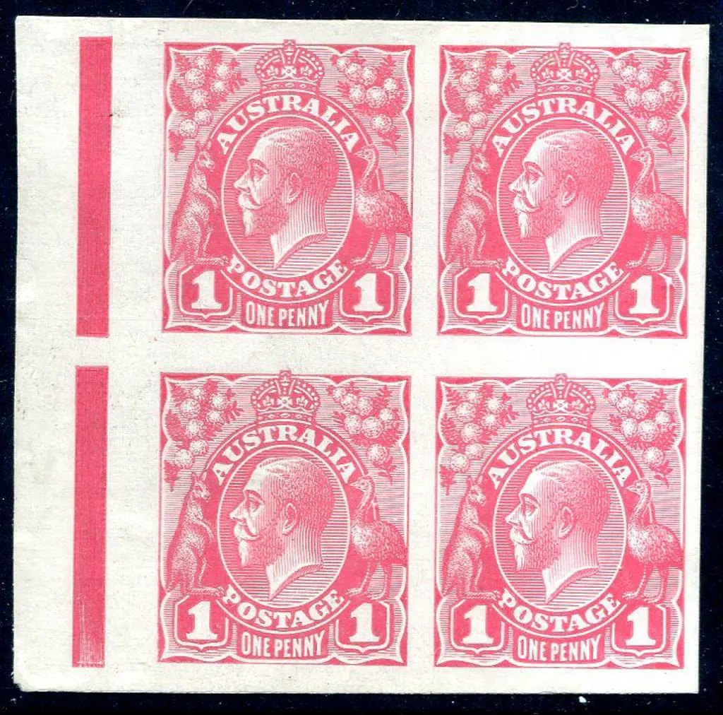 Imperforate Plate Proof of 1d carmine rose Plate 2 ... Image 1++