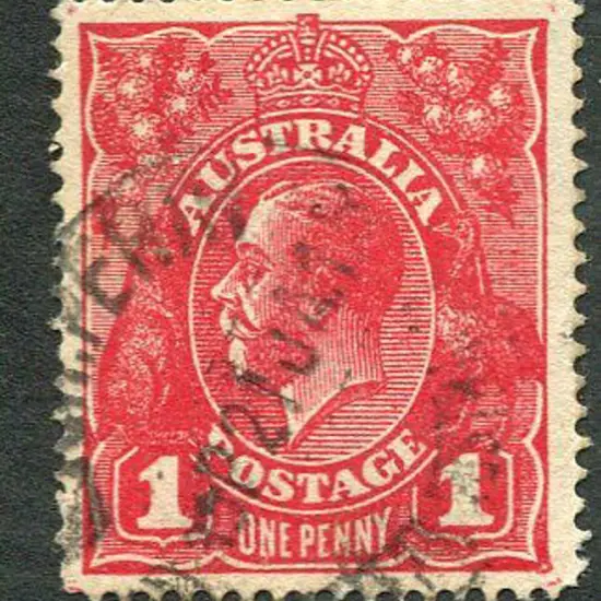 1914-20 Single Watermark 1d deep red, (G2), single ...