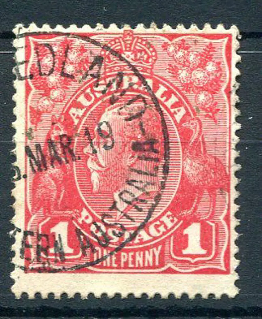 1914-20 Single Watermark 1d brownish red. Fine ... Image 1++