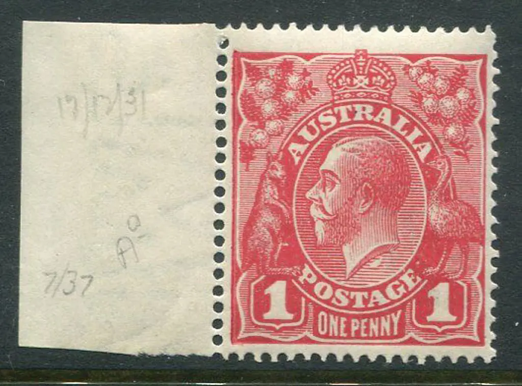 1914-20 Single Watermark 1d bright brown red (G24) ... Image 1++