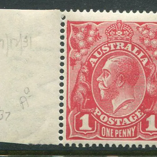 1914-20 Single Watermark 1d bright brown red (G24) ...