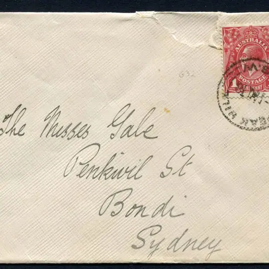 1914-20 Single Watermark 1d brown-red (G32) on ...