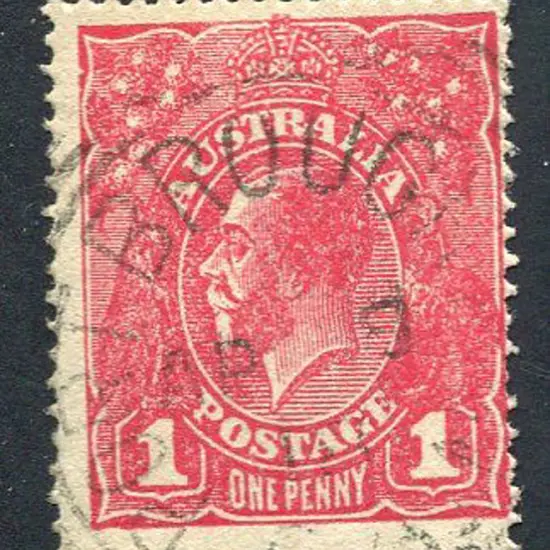 1914-20 Single Watermark 1d rosine (G68), ...
