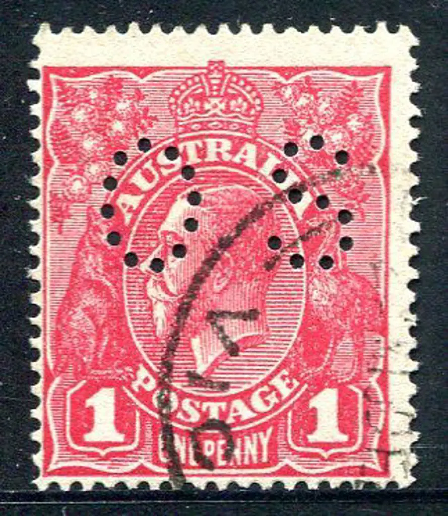 1914-20 Single Watermark 1d rosine, (G69), ... Image 1++