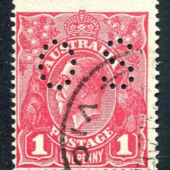 1914-20 Single Watermark 1d rosine, (G69), ...