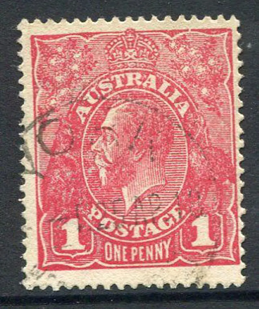 1914-20 Single Watermark 1d damson (G70½), ... Image 1++
