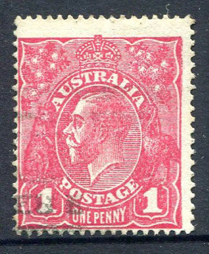 1914-20 Single Watermark 1d damson, (G70½). Fine ... Image 1++